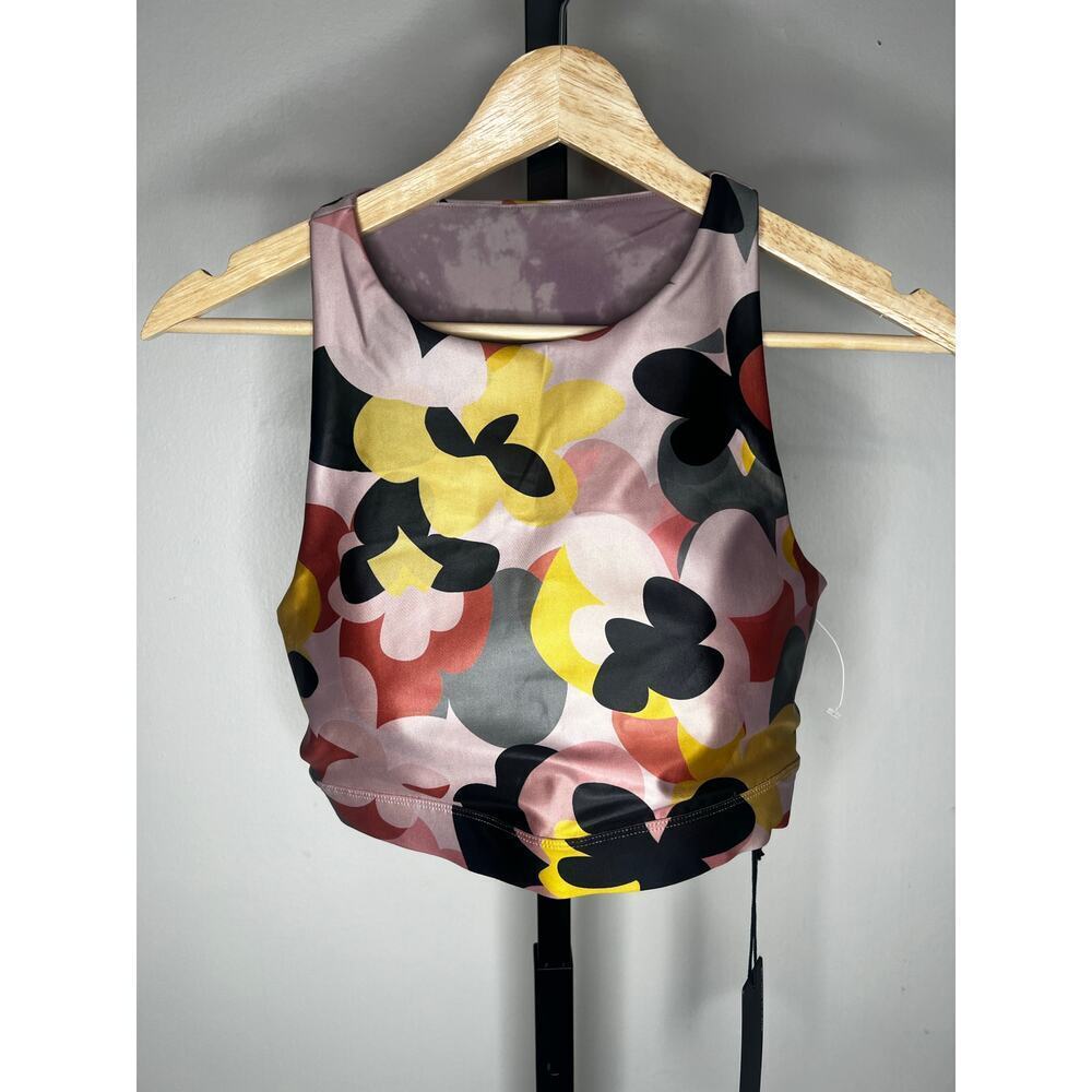 Wear It To Heart Sella Bra Cloud Cosmos Floral Sports Bra Crop Top S NWT - Picture 3 of 9
